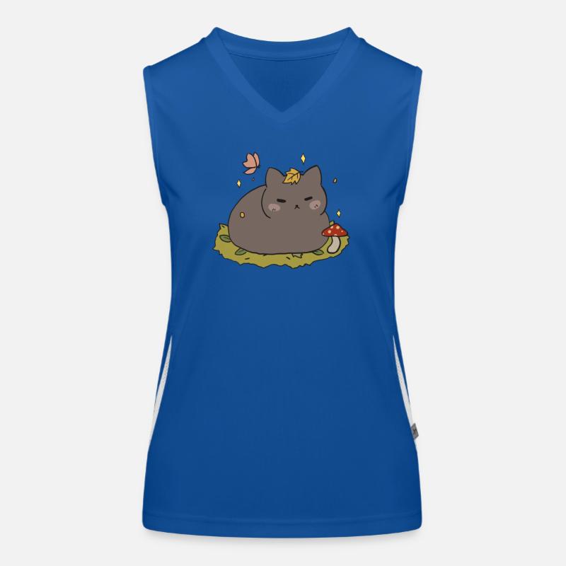 Herbst-Katze Funktionelles Kontrast-Tank Top für Frauen