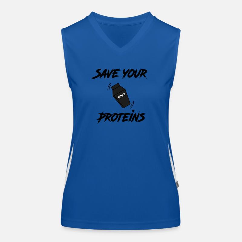 Save your proteins Funktionelles Kontrast-Tank Top für Frauen