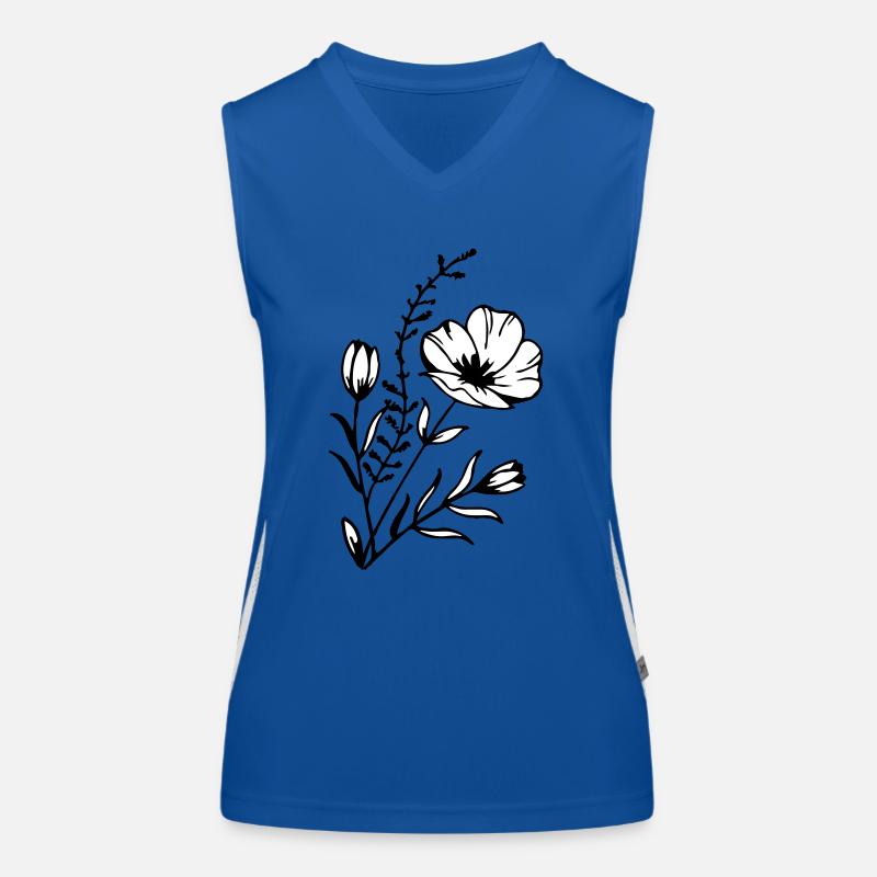 Flower power Débardeur respirant contrasté Femme