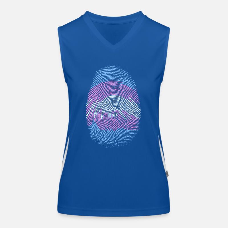 Empreinte digitale trans Débardeur respirant contrasté Femme