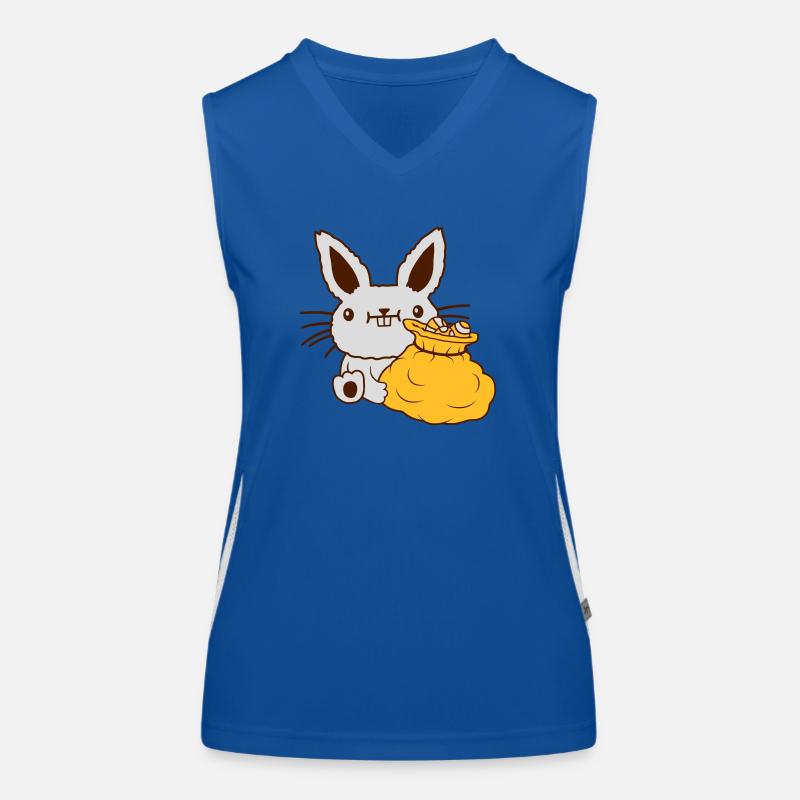 Osterhase großer Eier Sack Funktionelles Kontrast-Tank Top für Frauen