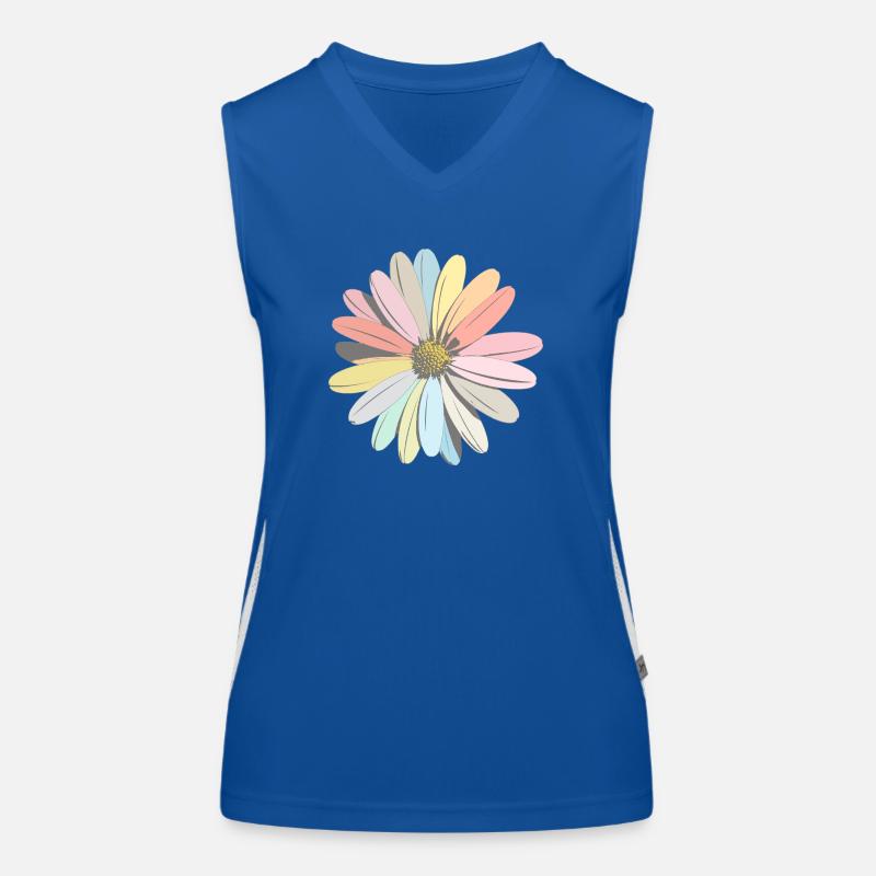 Blume Funktionelles Kontrast-Tank Top für Frauen