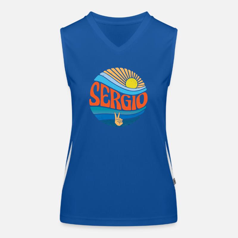 Sergio Hemd Vintage Sunset Sergio Groovy Tie Dye Funktionelles Kontrast-Tank Top für Frauen