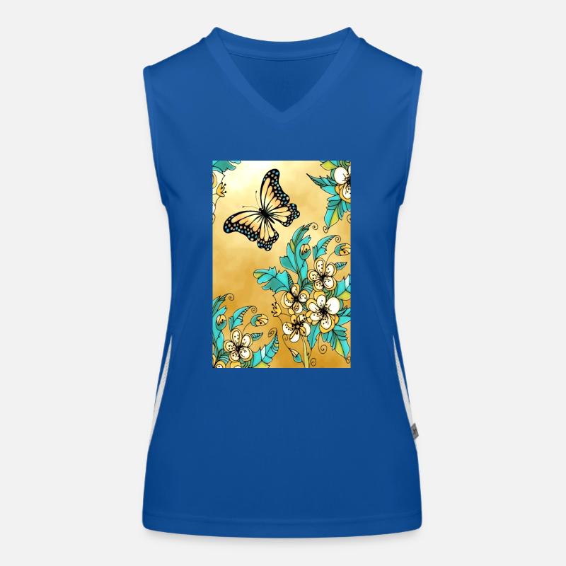 Schmetterling Funktionelles Kontrast-Tank Top für Frauen