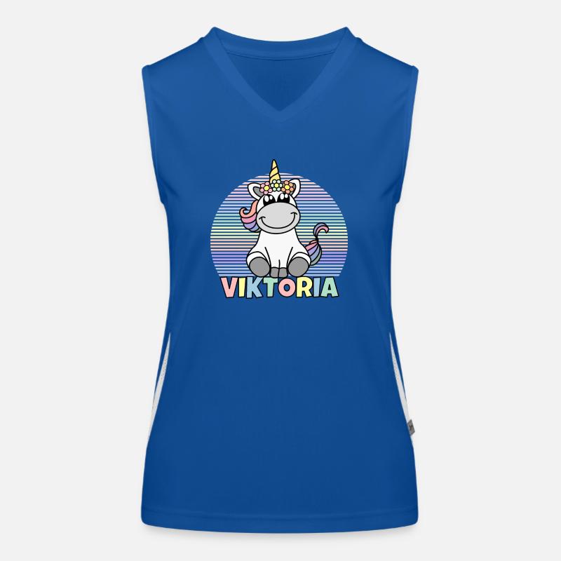 Nom de la licorne Viktoria Débardeur respirant contrasté Femme