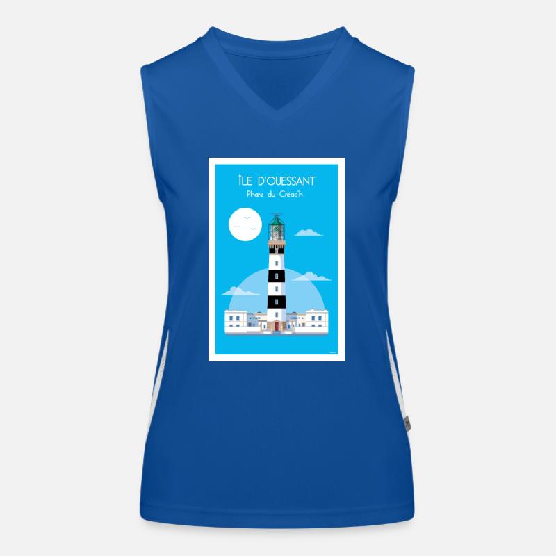 CREAC'H LEUCHTTURM Funktionelles Kontrast-Tank Top für Frauen