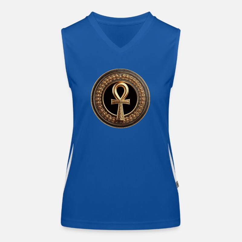 Ankh-Symbol Funktionelles Kontrast-Tank Top für Frauen