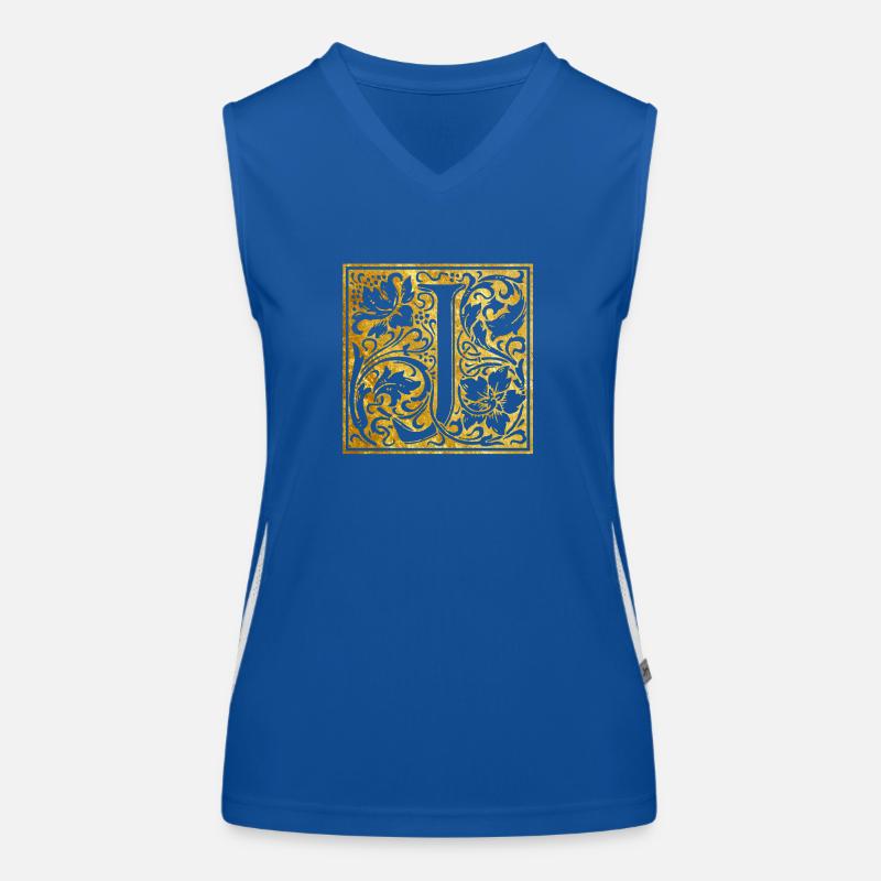 Initials-J Funktionelles Kontrast-Tank Top für Frauen