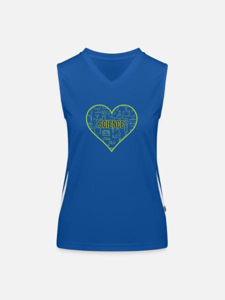 COEUR DE LA SCIENCE DE CHALEUR - Débardeur respirant contrasté Femme - bleu/blanc - Devant