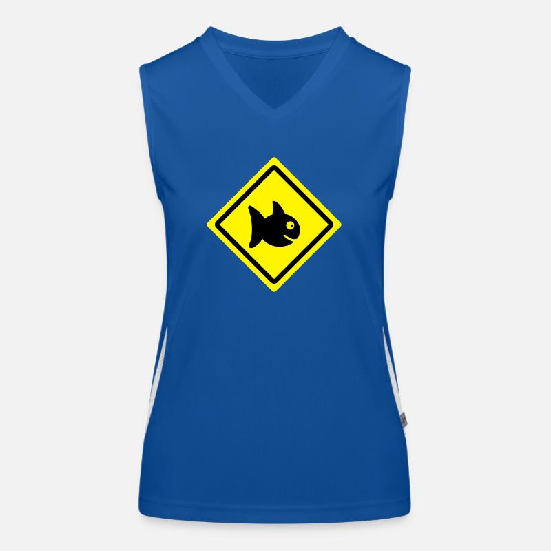 fish roadsign Funktionelles Kontrast-Tank Top für Frauen