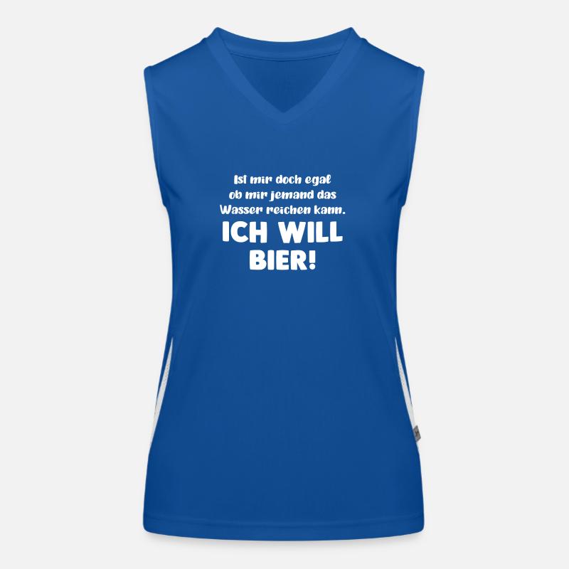 Ich will Bier! Funktionelles Kontrast-Tank Top für Frauen