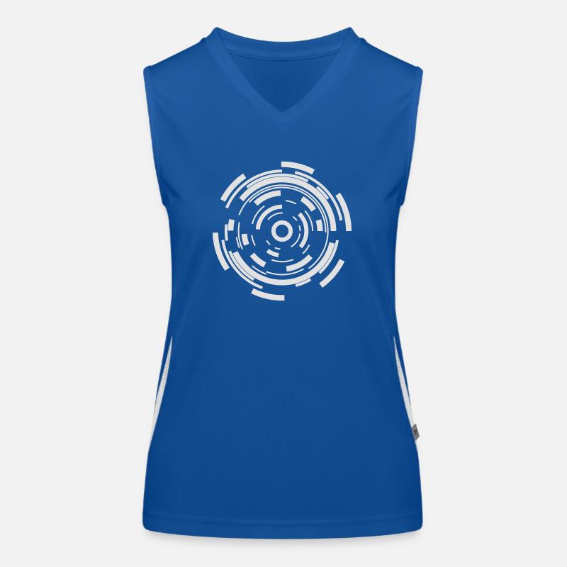 Sci Fi Kreis Formen Tech Geschenk Funktionelles Kontrast-Tank Top für Frauen