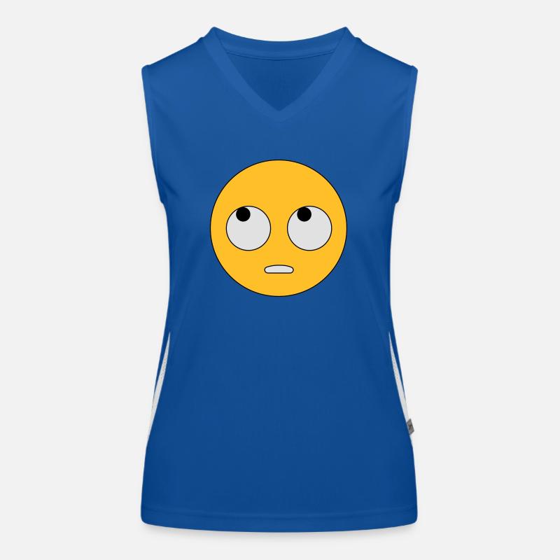 Emoji dein Ernst - Der Augenroller Funktionelles Kontrast-Tank Top für Frauen