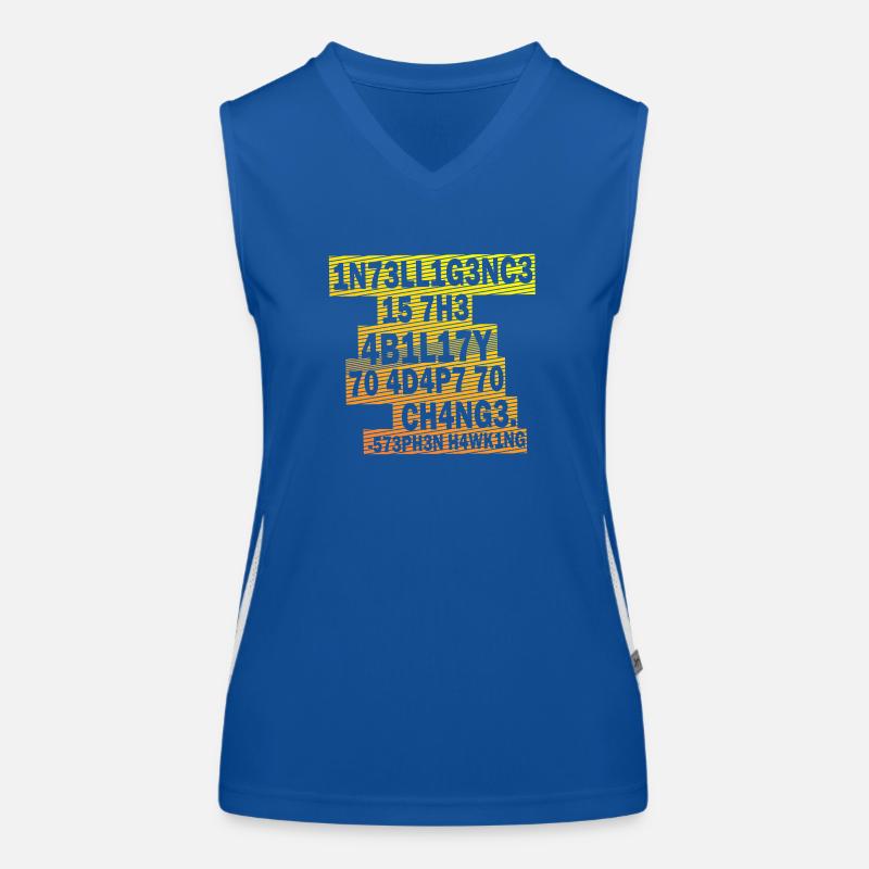 Stephen Hawking - Intelligence Women's Functional Contrast Tank Top