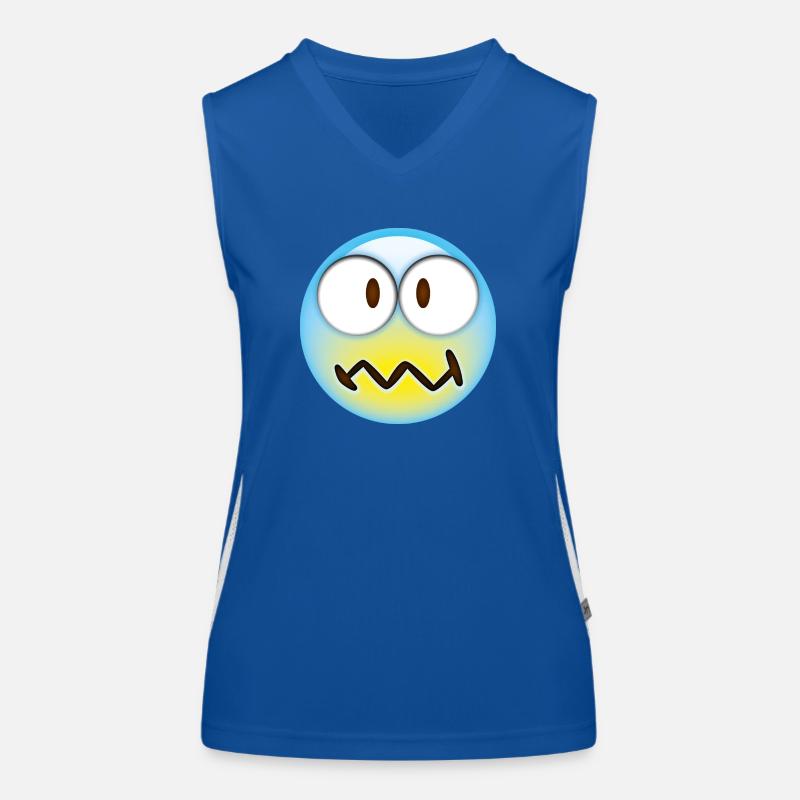 Smiley Creepy - Women's Functional Contrast Tank Top - royal/white