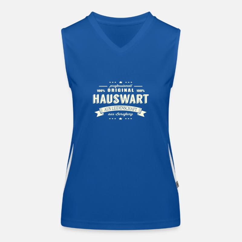 Hauswart aus Leidenschaft Funktionelles Kontrast-Tank Top für Frauen
