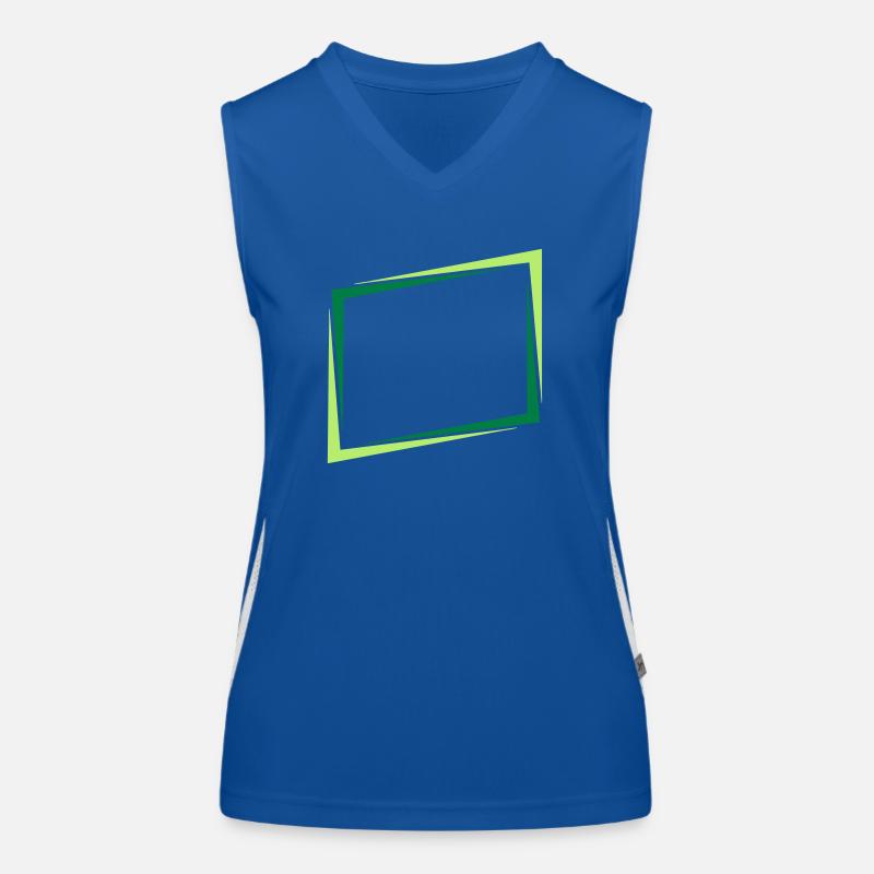 Signe de cadre rectangle Débardeur respirant contrasté Femme