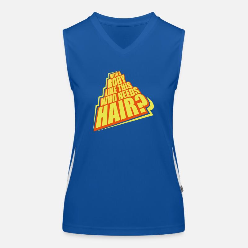 Who Needs Hair Spruch Funktionelles Kontrast-Tank Top für Frauen