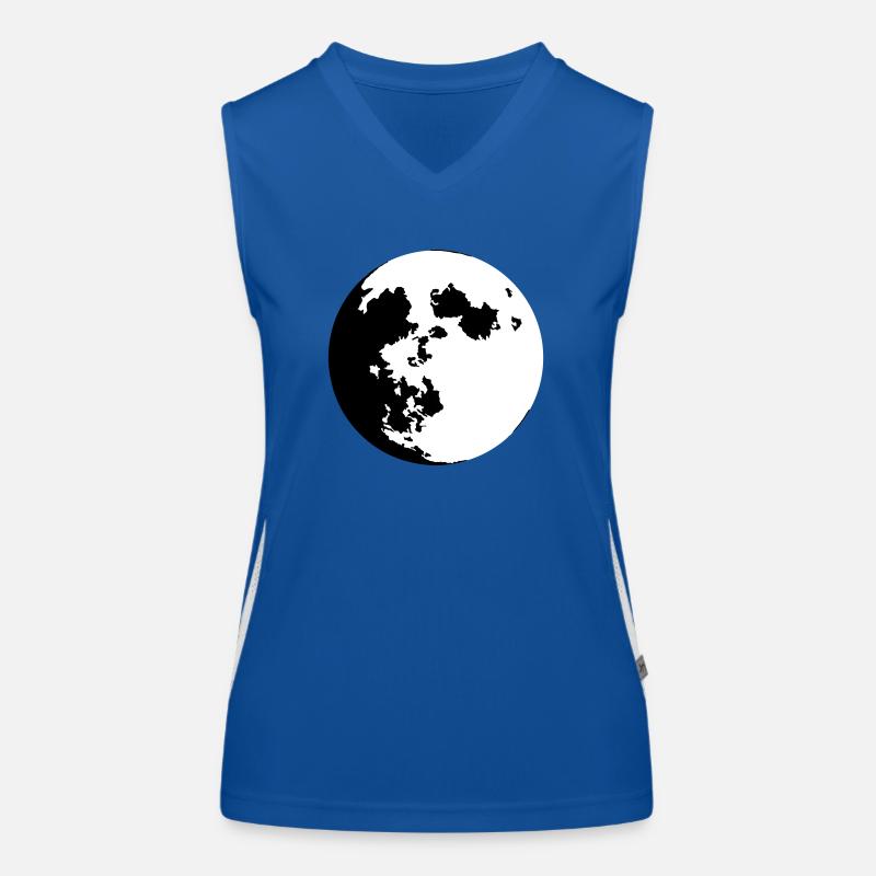 Lune (couleur personnalisable) Débardeur respirant contrasté Femme