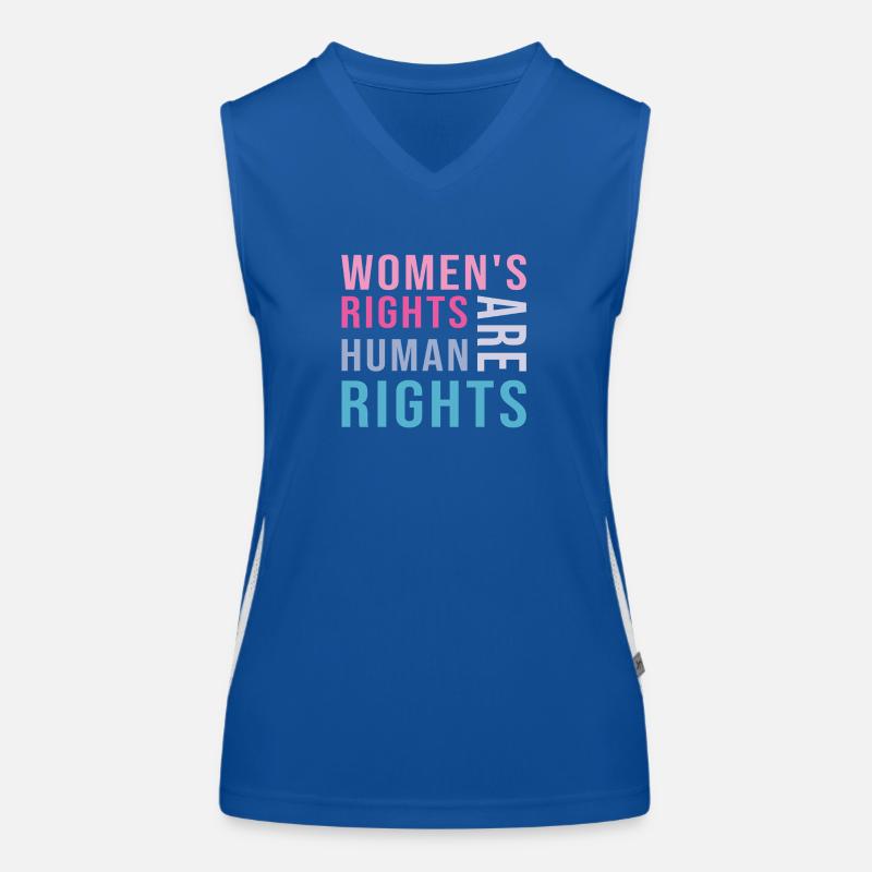 Women´s Rights are Human Rights Funktionelles Kontrast-Tank Top für Frauen