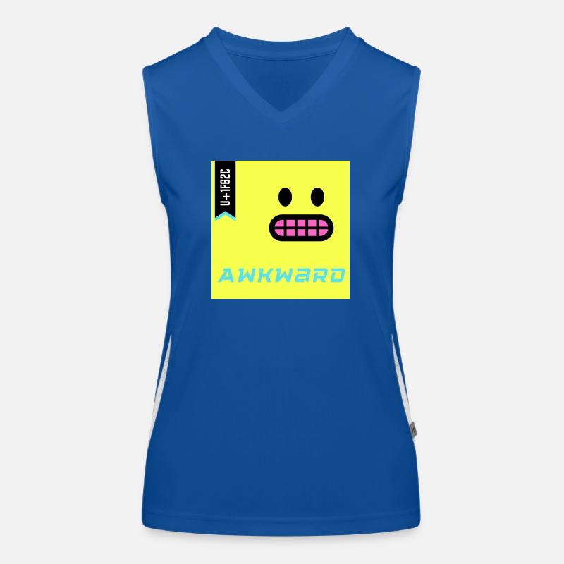 Emoji Day 2022 - Emoji Awkward - Design A Funktionelles Kontrast-Tank Top für Frauen