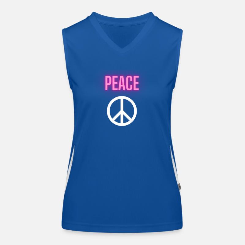 Peace - Neon - Front only Funktionelles Kontrast-Tank Top für Frauen