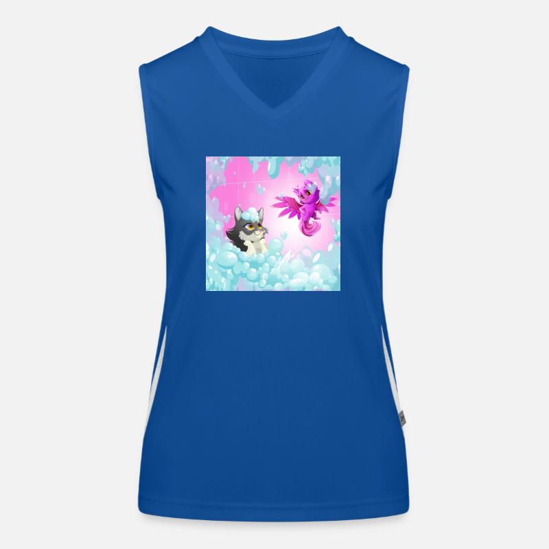 Chats mignons dans le bain Débardeur respirant contrasté Femme