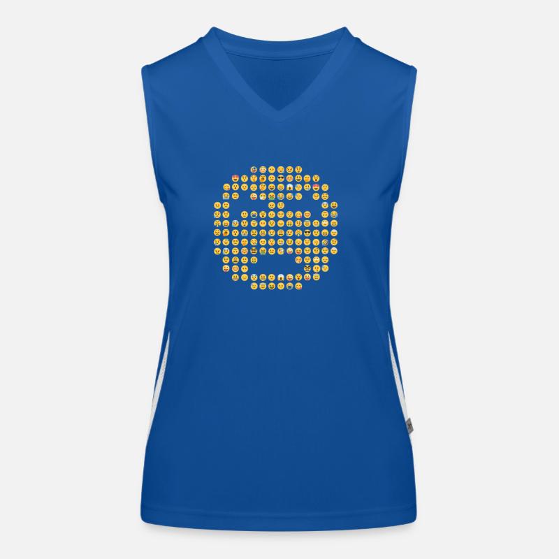 Sad emoticon Women's Functional Contrast Tank Top