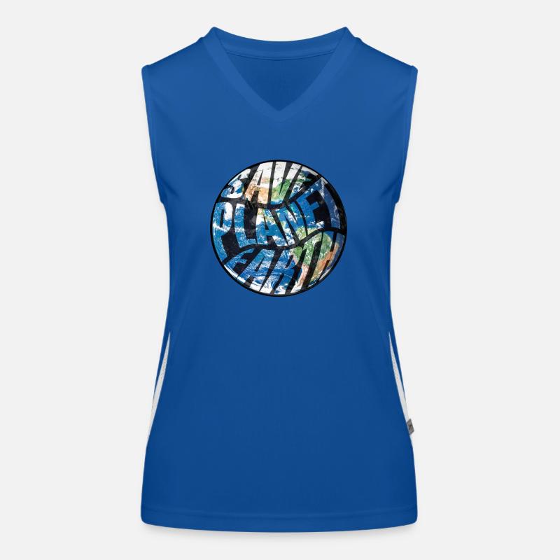 Save Planet Earth - Women's Functional Contrast Tank Top - royal/white