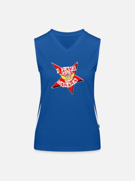 I have the banana star - Women's Functional Contrast Tank Top - royal/white - Front