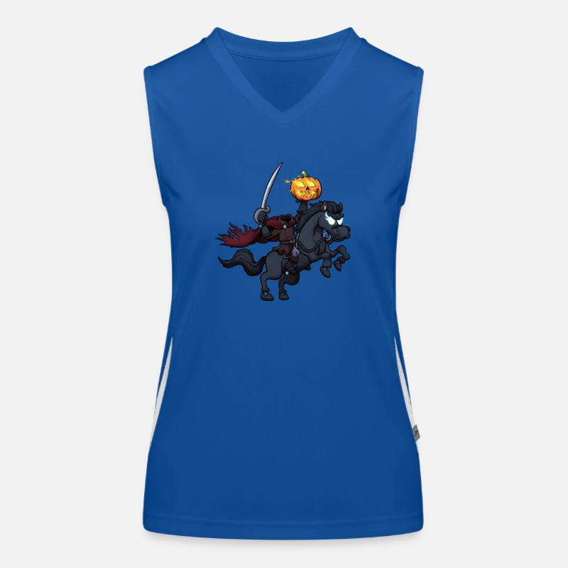 Cavalier effrayant d’Halloween Débardeur respirant contrasté Femme