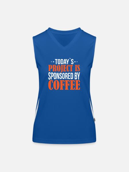 Today´s Project is sponsored by Coffee - Funktionelles Kontrast-Tank Top für Frauen - Royal/Weiß - Vorne