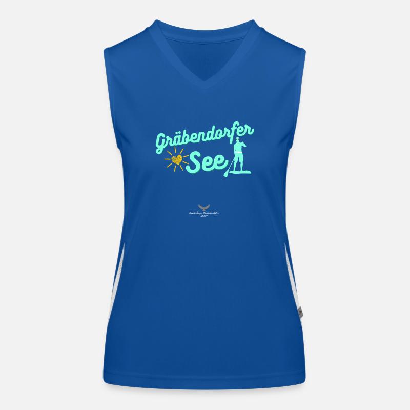 Spreewald Vetschau Gräbendorfer See Funktionelles Kontrast-Tank Top für Frauen