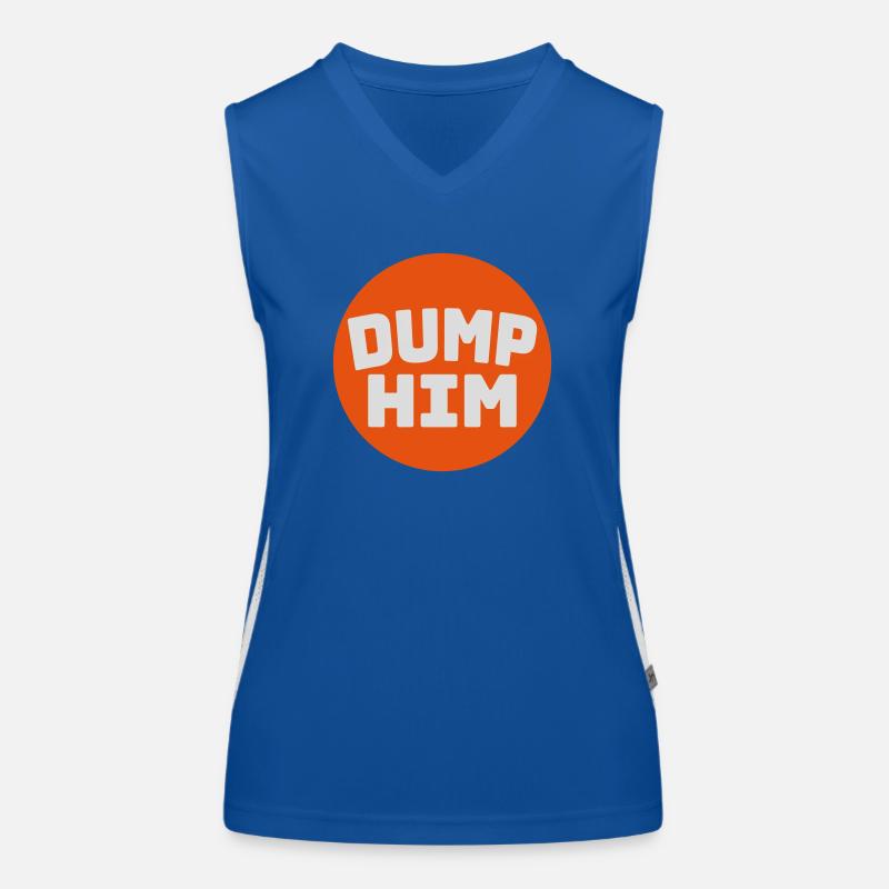 Dump Him Quote Logo Débardeur respirant contrasté Femme