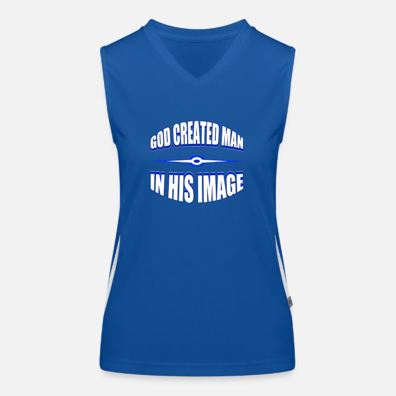 God Created Man Women's Functional Contrast Tank Top
