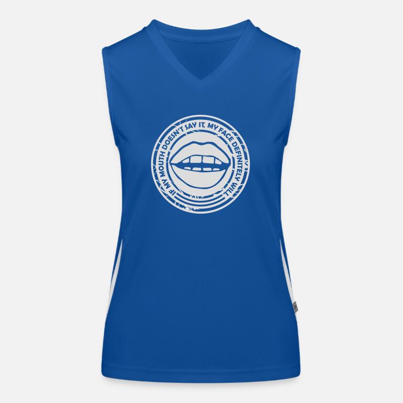 my face definitely will Funktionelles Kontrast-Tank Top für Frauen