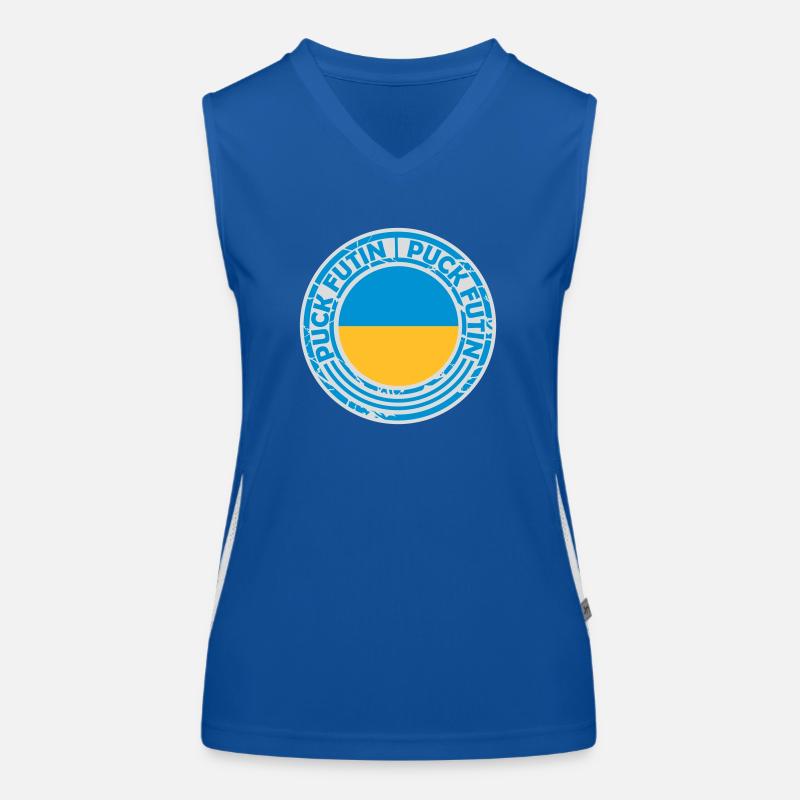 puck futin Logo Design Funktionelles Kontrast-Tank Top für Frauen