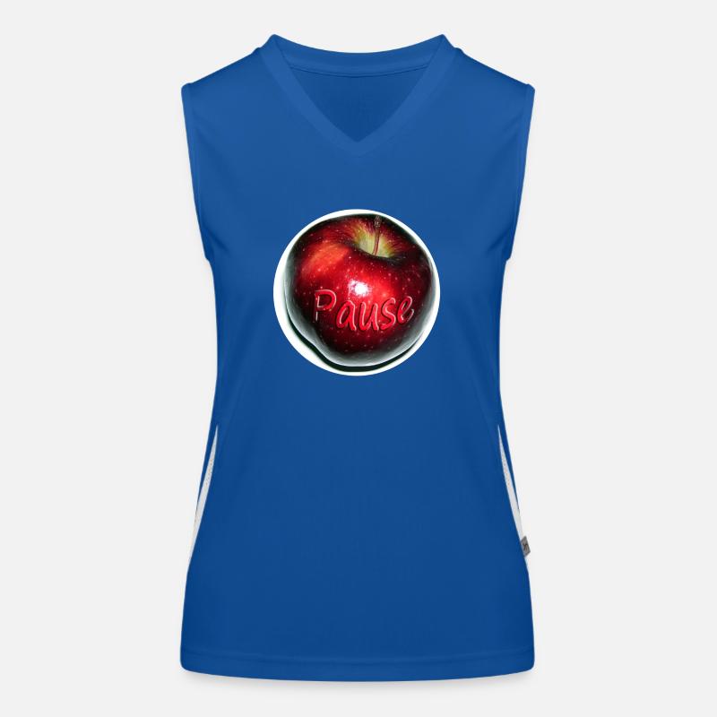 Apfel 01 Pause Poster Funktionelles Kontrast-Tank Top für Frauen