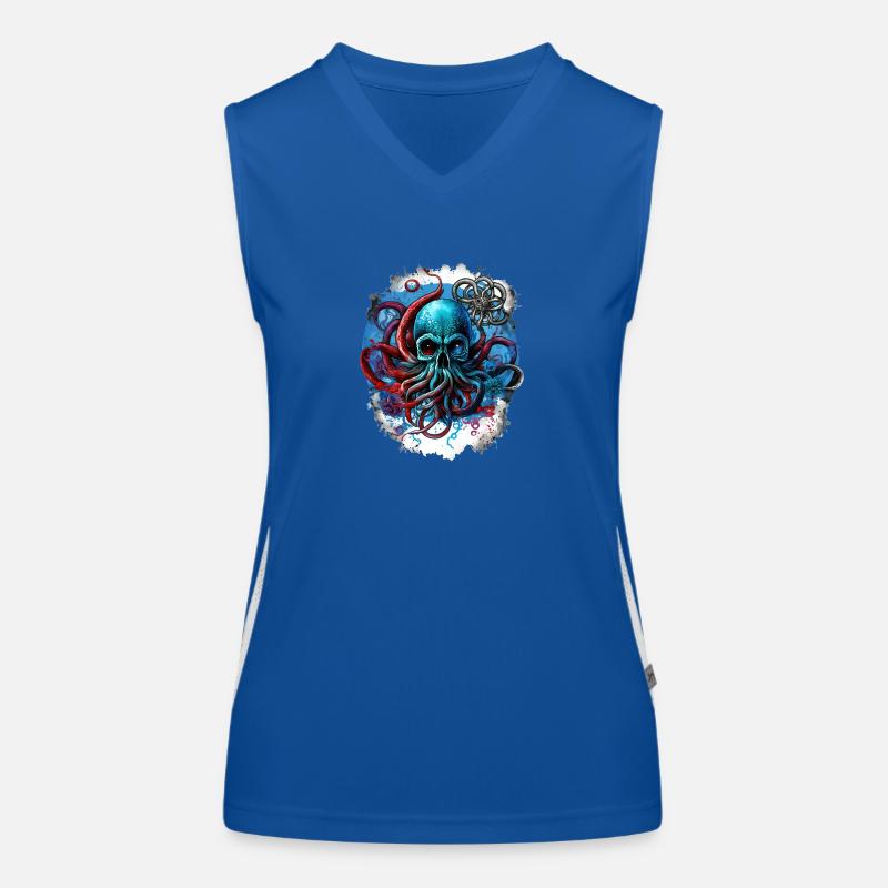 Pirate octopus Women's Functional Contrast Tank Top