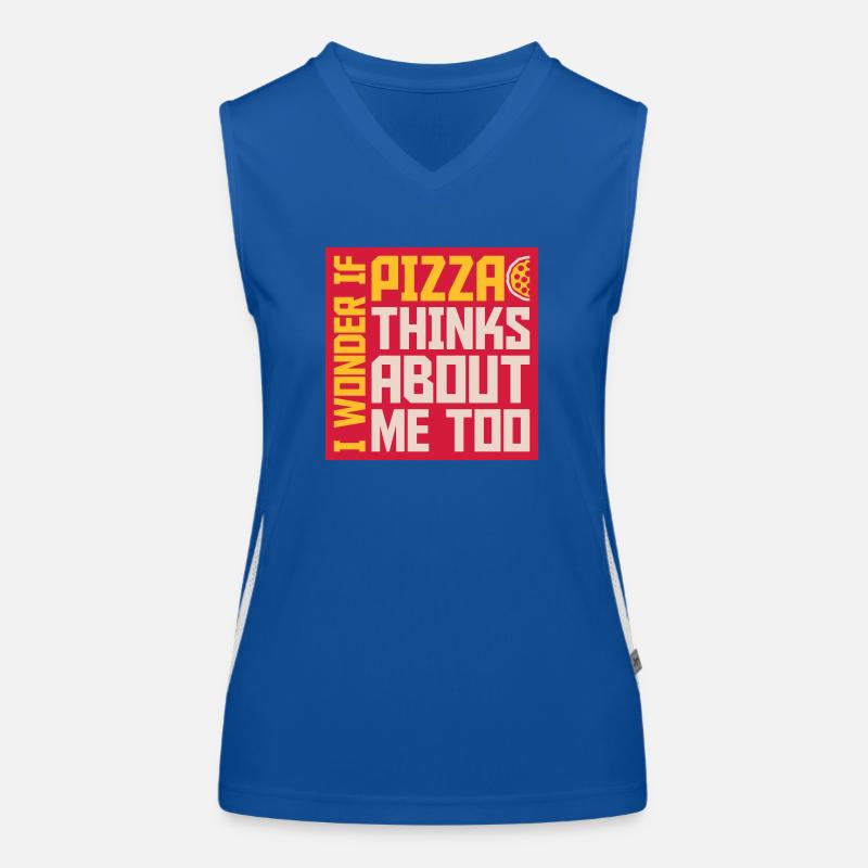 La pizza pense à moi Débardeur respirant contrasté Femme