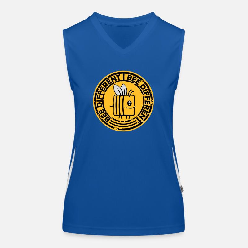 bee different Spruch Zitat Funktionelles Kontrast-Tank Top für Frauen