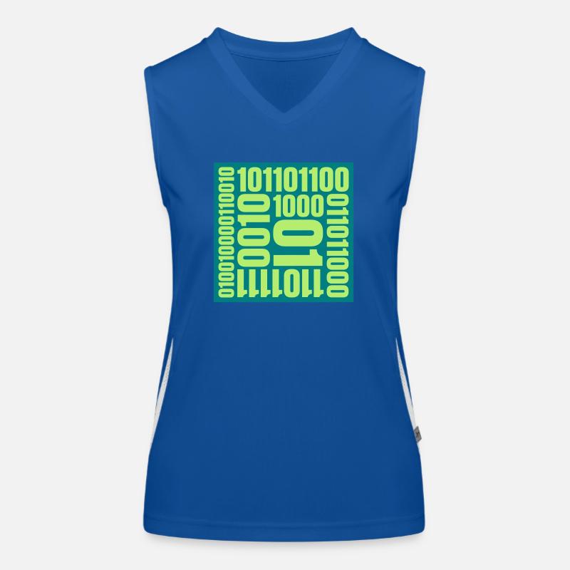 Langage de programme de code binaire Débardeur respirant contrasté Femme