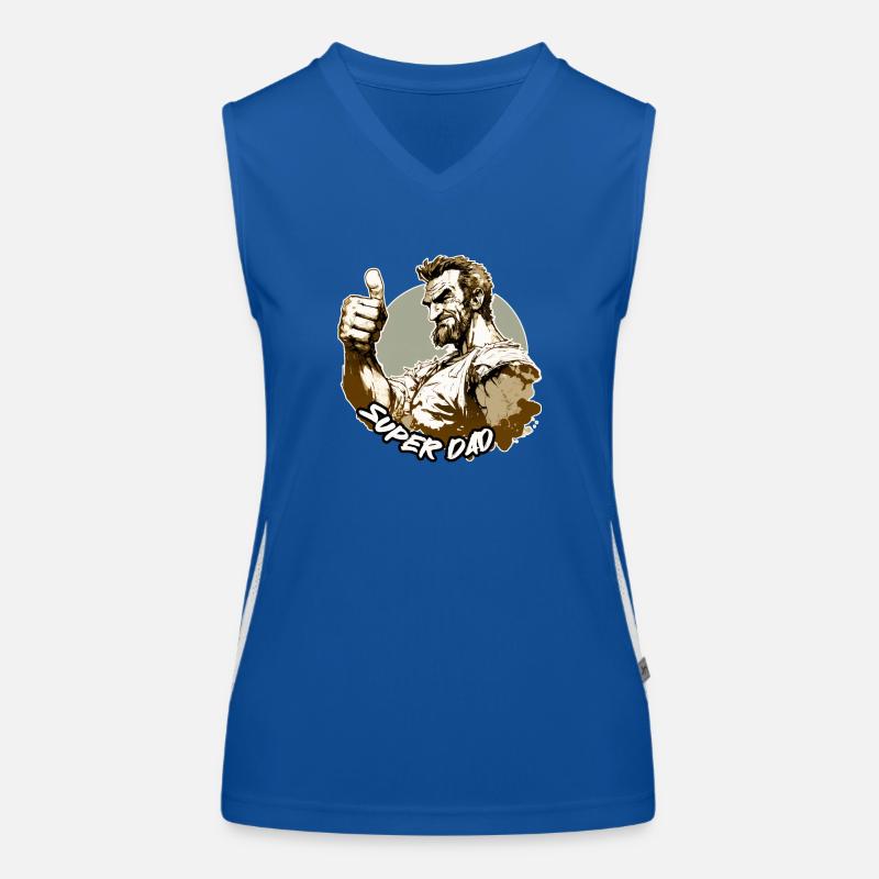 Super Papa Funktionelles Kontrast-Tank Top für Frauen