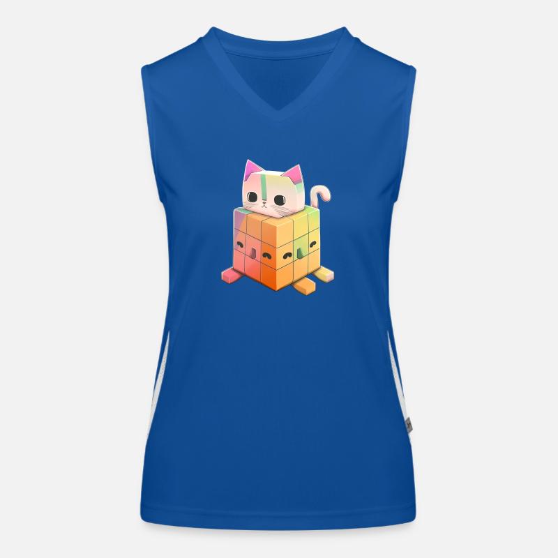 Chat KAWAII Débardeur respirant contrasté Femme