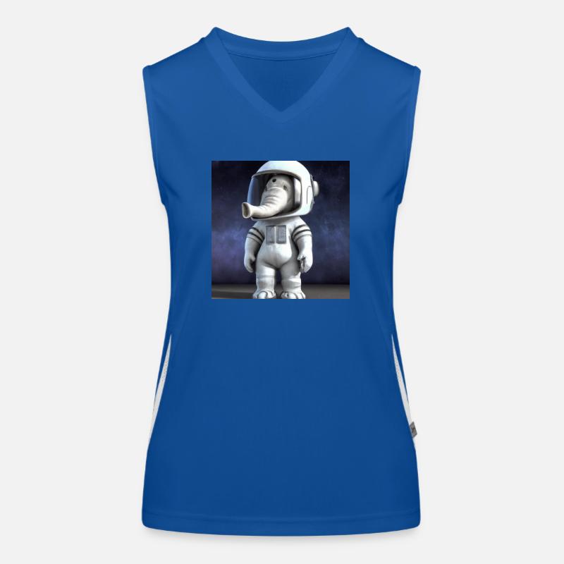 Astronauten-Elefant: Einzigartiges Design Funktionelles Kontrast-Tank Top für Frauen
