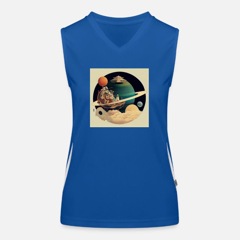 Colonization of Saturn Women's Functional Contrast Tank Top
