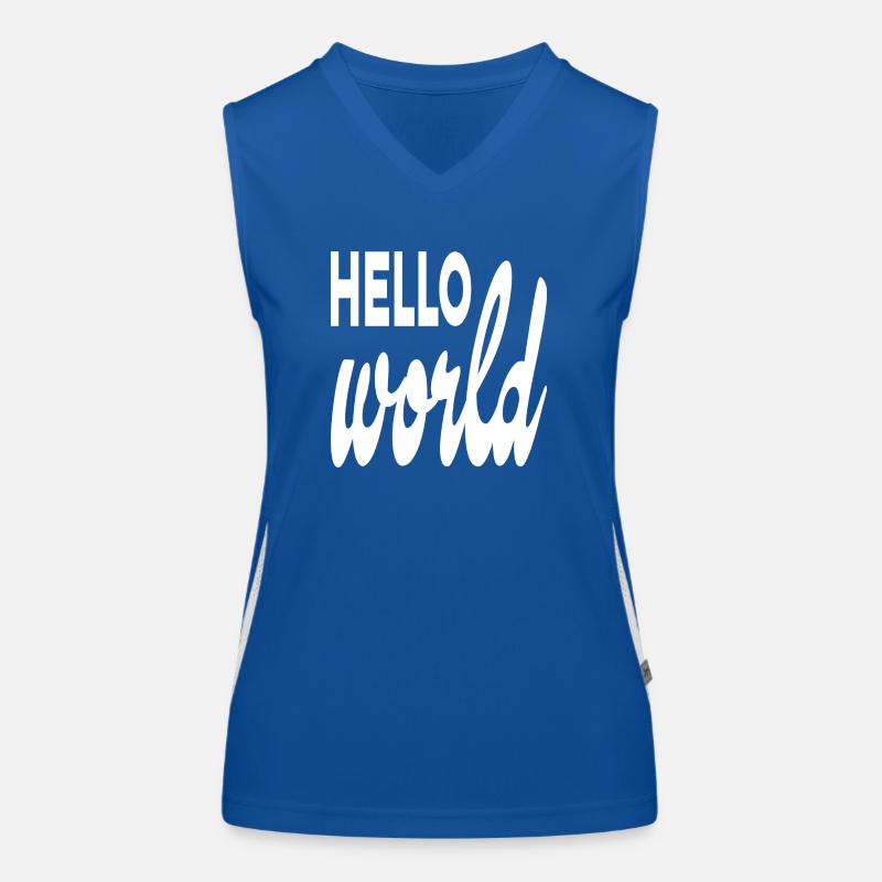 Hello World Women's Functional Contrast Tank Top