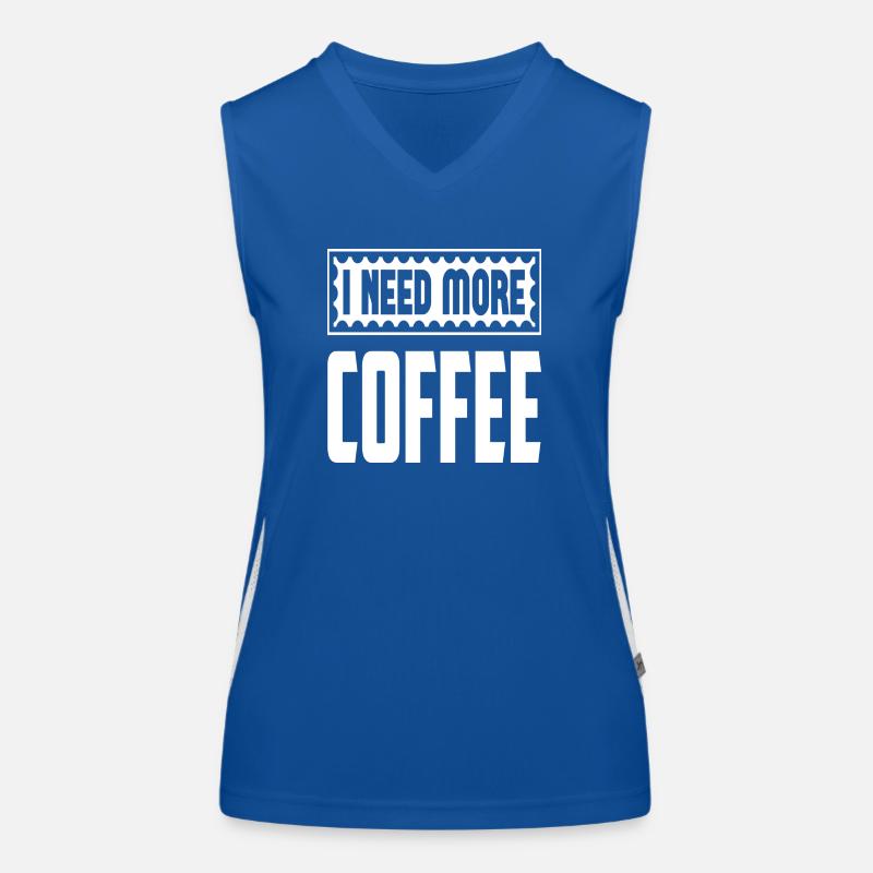 I Need More Coffee Funktionelles Kontrast-Tank Top für Frauen