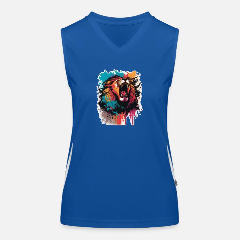 Löwe Funktionelles Kontrast-Tank Top für Frauen