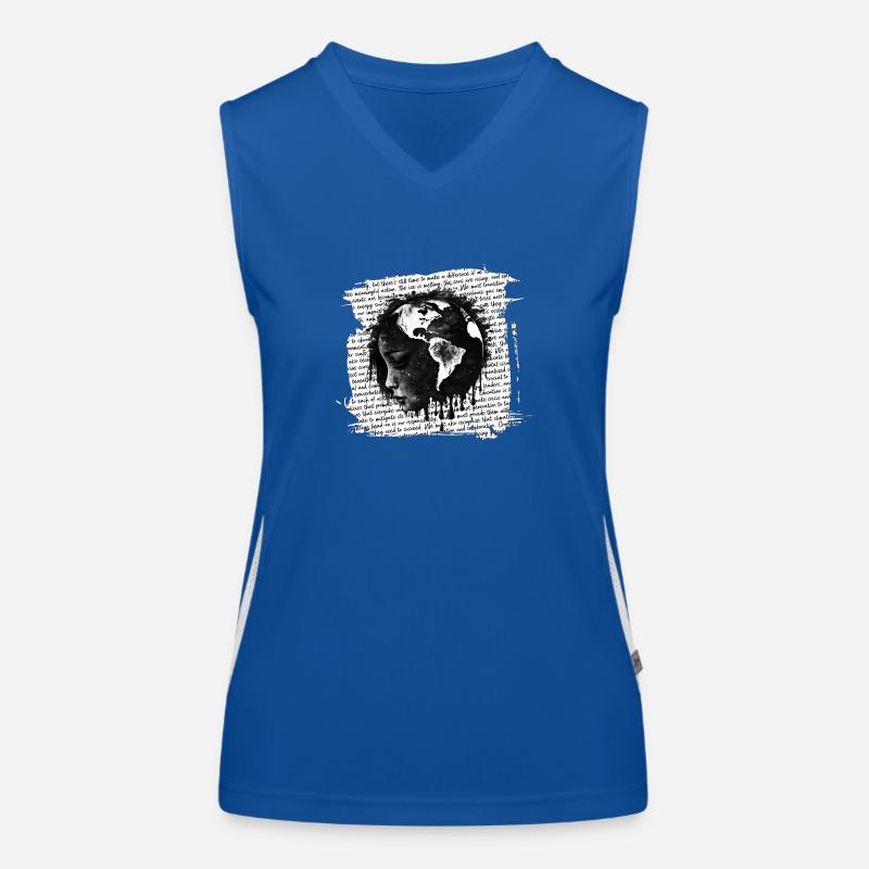 Earth's Cry: Act for Climate Change Women's Functional Contrast Tank Top